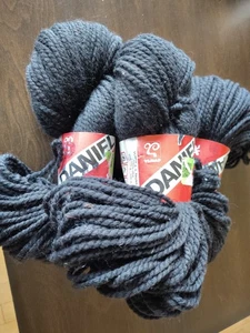 Lot of 3 skeins x 100g of VLNAP Daniel Czech Bulky Wool Yarn Black Very Rare - Picture 1 of 4