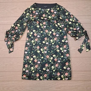 Vestido Banana Republic Etiqueta Negra Estampado Floral Limón Manga 3/4 Talla 8 - Imagen 1 de 8