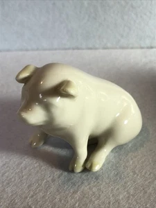 Vintage Belleek Irland Porzellan Schwein Figur unten gestempelt - Bild 1 von 8