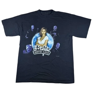 Vintage 1998 Buffy The Vampire Slayer T-Shirt Angel Blue Grape Fox TV Goth - Bild 1 von 9