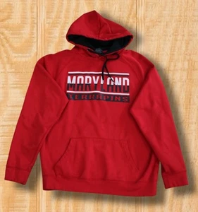 COLOSSEUM MARYLAND UNIVERSITY TERRAPINS MEDIUM RED HOODIE COLLEGE SWEAT SHIRT - Picture 1 of 13