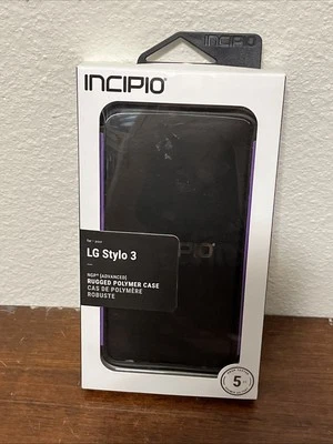 Incipio LG Stylo 3, LGE-354-BLK NGP Advanced Black With Purple - Image 1 of 4