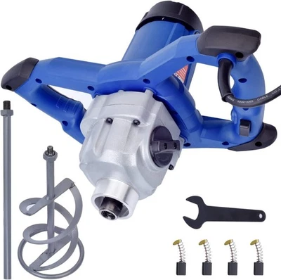 Máquina Mezcladora de Hormigón, Herramienta Taladro Mezclador de Cemento 1800W para 1800w Azul  Foto 1 de 4