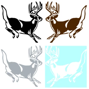 RUNNING DEER ~ DECAL / STICKER ~ FACING LEFT OR RIGHT - Picture 1 of 7