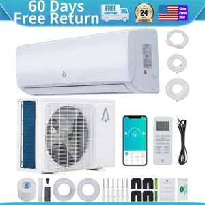 AC Unit 12000 BTU Air Conditioner Wall Mount Ductless Inverter Heat Pump System - Picture 1 of 14