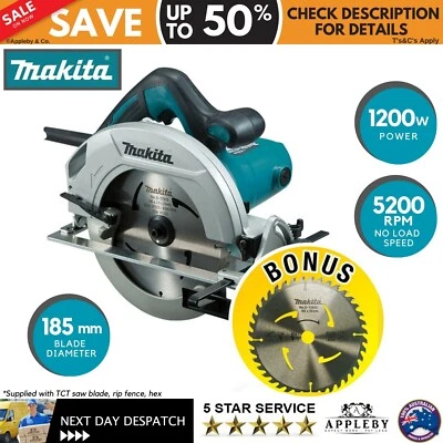 Makita Circular Saw 1200W Electric 185mm (71/4") HS7600SP Aluminium Base Corded - image 1 of 4