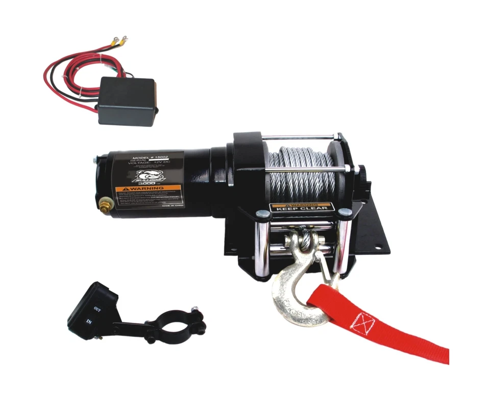 BULLDOG Winch 15002 Winch (3000lb ATV with Mini-Rocker Switch, Mounting Chann... - Изображение 1 из 1