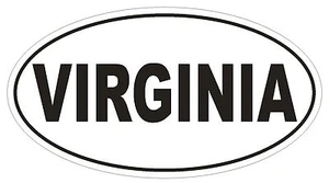 Virginia Oval Stoßstange Aufkleber oder Helm Aufkleber D2346 State Euro Oval - Bild 1 von 1