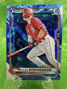 Tyler Stephenson RC - 2021 Bowman Chrome Sapphire #87 Cincinnati Reds Rookie  - Picture 1 of 11