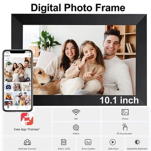 Smart WiFi Digital Photo Frame 10.1 Inch 1280x800 LED Touch Screen Built in 32GB - Picture 1 of 7
