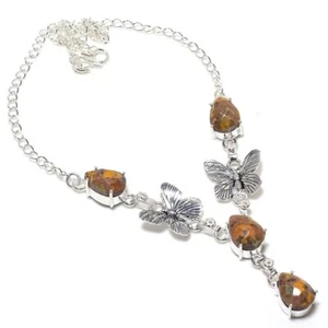 Natural Mookaite Gemstone 925 Sterling Silver Handmade Jewelry Necklace Size 18" - Imagen 1 de 1