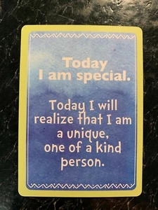 AFFIRMATION CARD TODAY I AM SPECIAL Keepsake Wallet Card - Picture 1 of 3