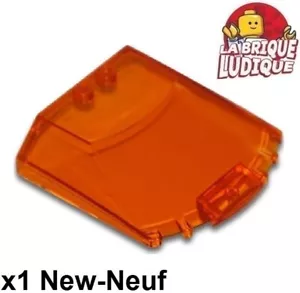Lego 1x Windscreen 6x6x1 1/3 pare brise Straight Sides rouge trans orange 65633 - Imagen 1 de 1