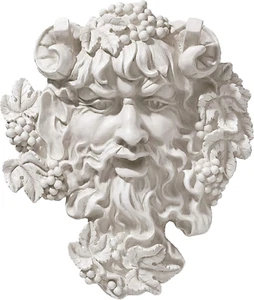 OS6212M Bacchus, Grape Harvest Wine Greenman Face Wall Sculpture, Medium Size, 1 - Picture 1 of 9