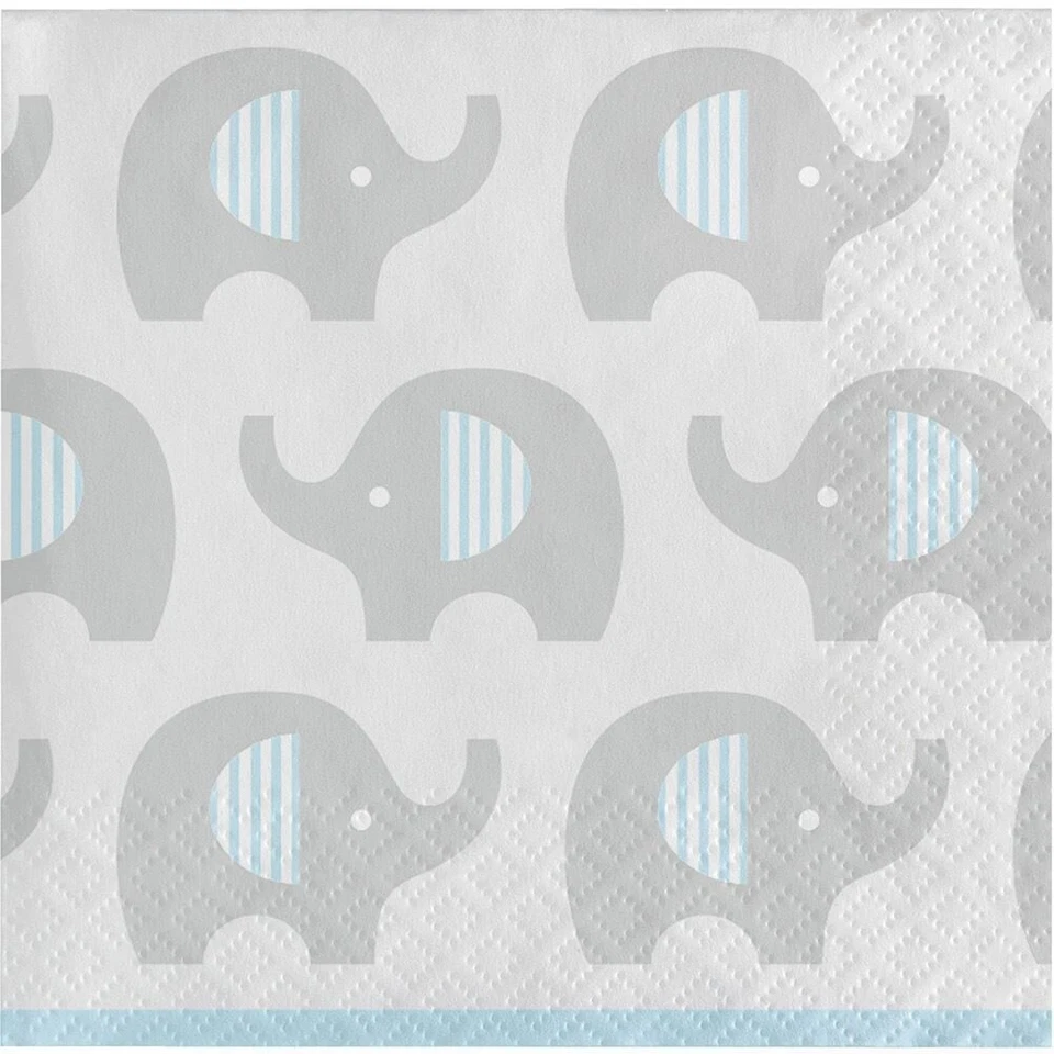 Servilletas para bebidas Little Peanut Boy 16 quilates elefante azul baby shower Foto 1 de 1