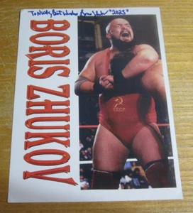 Boris Zhukov Luchador Autografiada 8.5X11 Fotografía Lucha Libre WWF - Imagen 1 de 3
