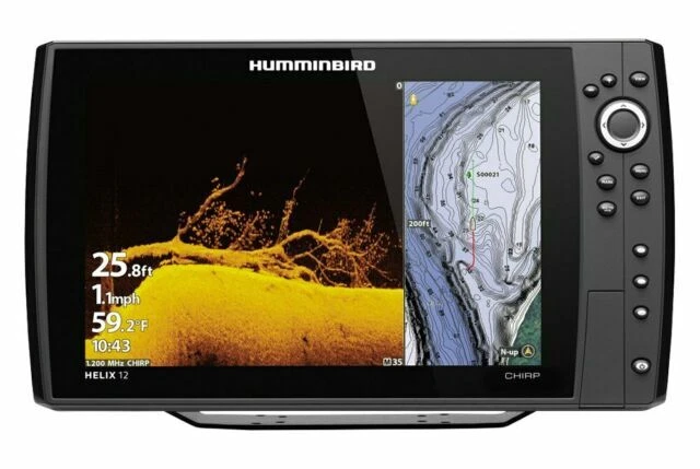 Humminbird HELIX 12 CHIRP MEGA DI+ GPS G4N 12.1" Fishfinder 411440-1CHO - Image 1 of 1