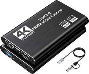Video Capture Card, Audio Video Capture Card, USB 3.0 Capture Card 4K HDMI Loop- - Zdjęcie 1 z 7