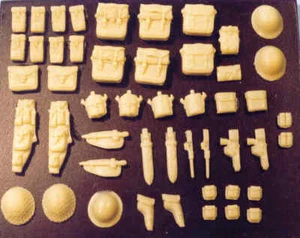 Resicast 1/35 British/UK Infantry Equipment (incl. Bags, Machetes,...) - Picture 1 of 1