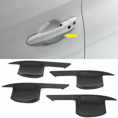Carbon Fiber 4PCS Door Handle Bowl Cover Trim For Hyundai Tucson 2015-2020 Foto 1 de 4