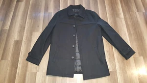 Structure Men's Small size Black color wool blend quilted lined button coat - Picture 1 of 15
