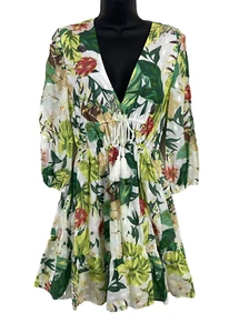 Antonio Melani Brynn Floral Tiered Dress Size 6 V-Neck Flowy Long Sleeve $199 - Picture 1 of 13