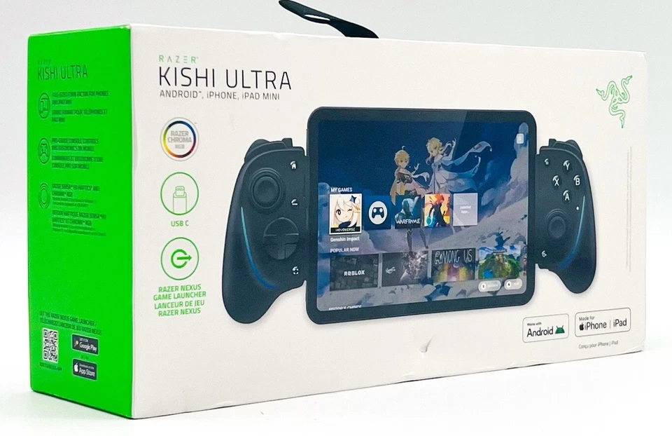 Razer Kishi Ultra Gaming Controller for Android / iPhone 15 Series / Ipad Mini - Image 1 of 4
