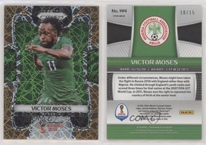 2018 Panini Prizm World Cup Gold Lazer Prizm /15 Victor Moses #144