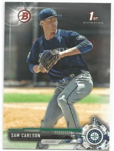 Sam Carlson Seattle Mariners 2017 1st Bowman Draft Baseball - Picture 1 of 3
