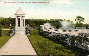 Vtg Somerville New Jersey NJ Fountain Terraces Duke's Park 1910s Postcard - Picture 1 of 2