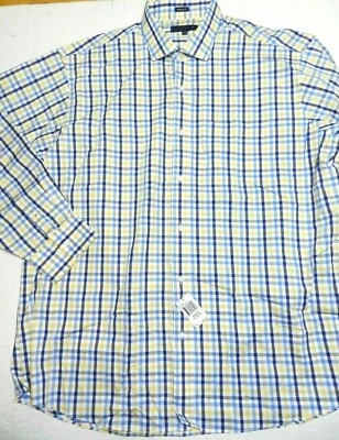 TOMMY HILFIGER shirt men's size 18 34/35 plaid long sleeve button down NEW (te46 - Image 1 of 4