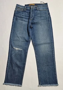 Joe's Jeans Women's Blue The Honor Ripped Straight-Leg Jeans Pants Size 31 - Picture 1 of 8