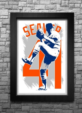 TOM SEAVER art print/poster NEW YORK METS FREE S&H! JERSEY Cover