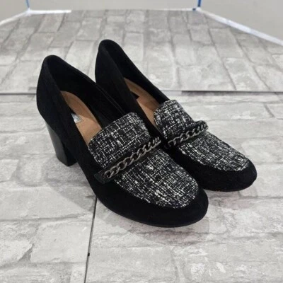 Tahari Talla 10 M Bombas Lasalle Vestido Tacones Bloque Oficina Negro Puntera Cerrada Foto 1 de 4