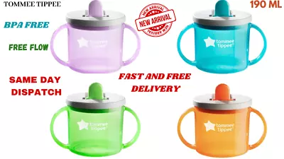 Tommee Tippee Flow First Cup Essentials 190ml +4m Essentials Baby Drinking Cup • 7.39£