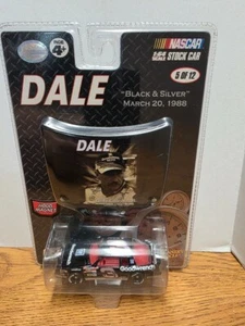 Dale Earnhardt 1/64 Diecast & Hood Magnet BLACK & SILVER 5 OF 12 MARCH 20, 1988 - Picture 1 of 7