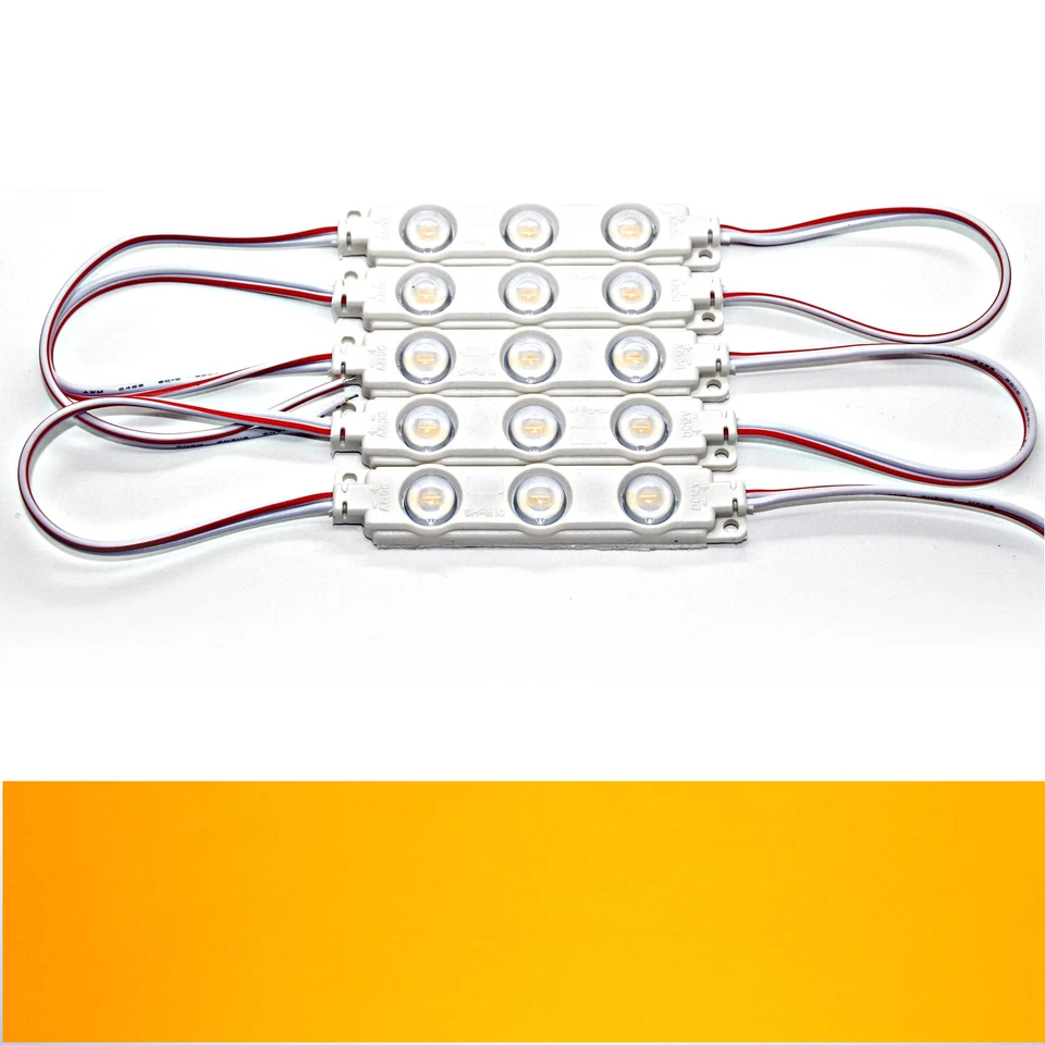 20x - Warm White LED Module - Dc 12V 3x 5730 SMD Werbetechnik Injection High - Image 1 of 1