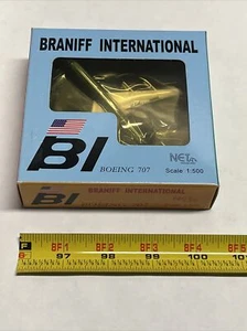 1:500 NET Model-500 Braniff International Airlines Boeing 707 Scale Toy Jet - Picture 1 of 13