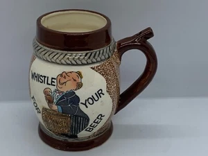 Vintage Whistle For Your Beer Ceramic Mug Stein Relco Japan Unique  - Picture 1 of 6
