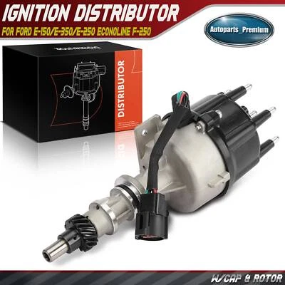Electronic Distributor w/ Cap & Rotor for Ford E-150/E-350/E-250 Econoline F-250 - Image 1 of 4