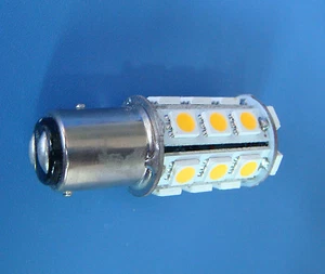 2x Luces Marinas BAY15D 1157, Bombilla de Barco 24-5050 SMD LED DC 12~24V Blanco Cálido - Imagen 1 de 5