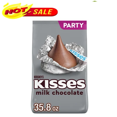 HERSHEY'S KISSES Paquete de Fiesta de Caramelos de Chocolate con Leche, 35.8 OZ Foto 1 de 4