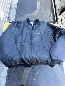 VTG Golds Gym Staff Bodybuilding Black Bomber Jacket Men's Large - MADE IN USA - Picture 1 of 16