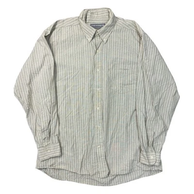 Chevignon Shirt Striped Button Down Long Sleeve Cotton Beige Mens Medium - Image 1 of 4