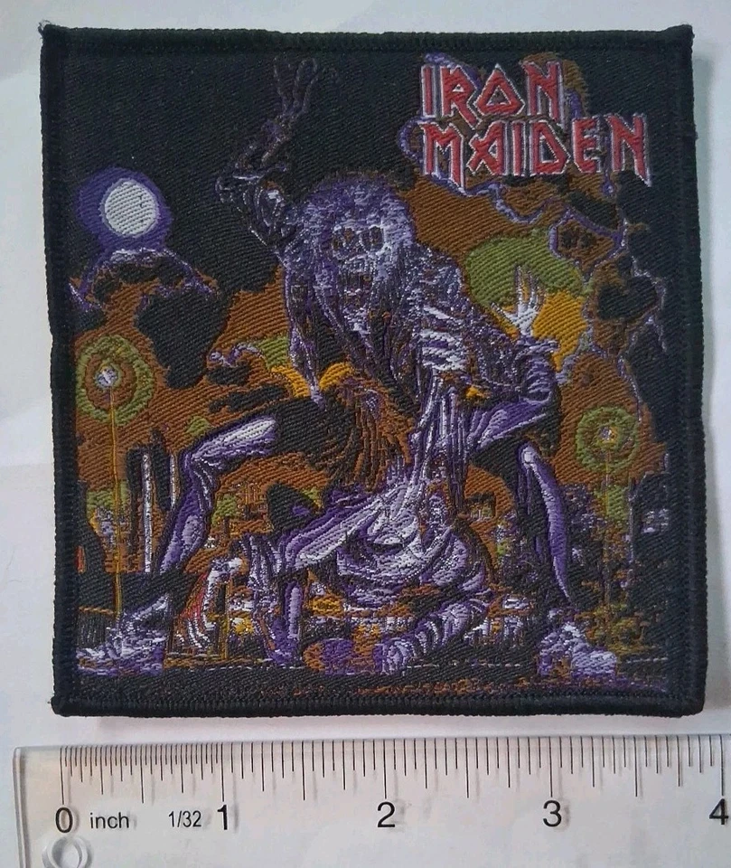 Iron Maiden Hooks In You Black Border Woven Patch - Image 1 of 2
