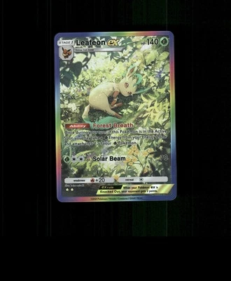 HOLO LEAFEON Card LEAFEON Pokemon Card Rainbow READ DESCRIPTION BELOW p1 - Image 1 of 2