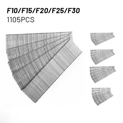 1105pcs F15/F20/F25/F30 Stainless Steel Rust Resistant Straight Brad Nails - image 1 of 4