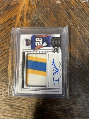 Isiah Spiller 2022 Leaf Trinity Jumbo Patch, Signed and Numbereed 43/99 Rookie - Image 1 of 3