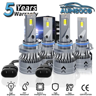 For GMC Savana 4500 2009-2020 Base Cutaway 2-Door 6.0L LED Headlight White Bulbs - Image 1 of 4