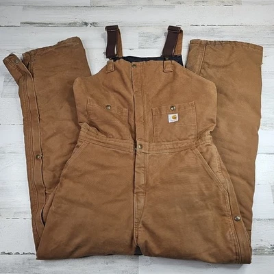 Mono de Lona Carhartt Mujer Grande 12/14 Marrón Carpintero Doble Rodilla 102438 Foto 1 de 4